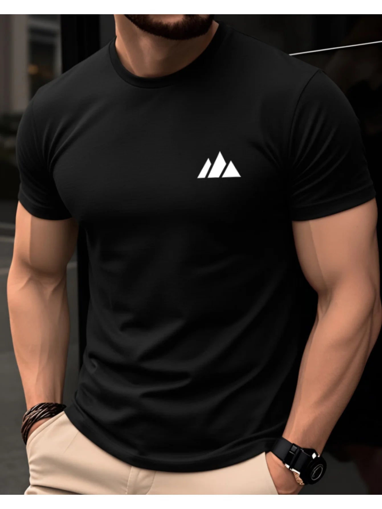 T-shirt da uomo in puro cotone per l'estate 2026: morbida, confortevole, assorbe il sudore, casual e alla moda, streetwear da uomo
