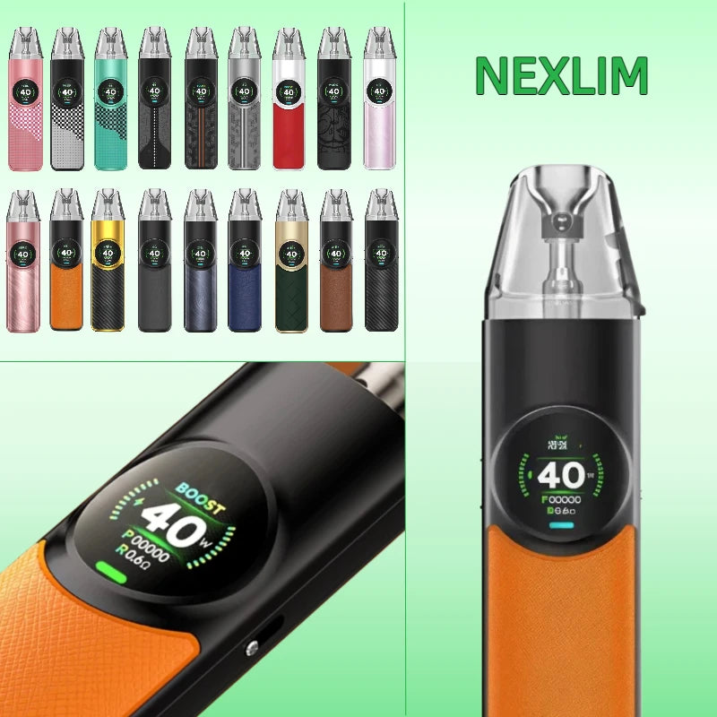 Dispositivo con Batteria per OXVA Xlim Pro 2 1300mAh/Nexlim 1500mAh con Kit Due Cartucce per Cartucce da 0.4/0.6/0.8/1.2ohm 2/3/4ml