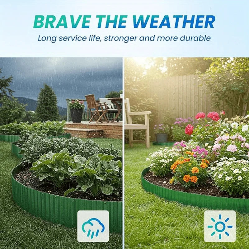Bordura per Giardino Ondulata Resistente alle Intemperie per Paesaggistica
