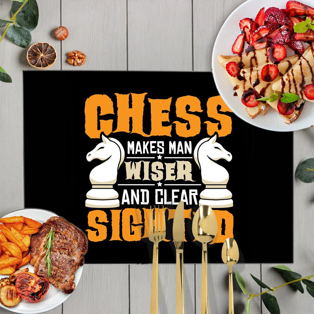Chess Player Game Print Table Mats for Dining Checkmate Chess Fans Coffee Coaster Kitchen Dish Pads tovaglietta impermeabile in lino