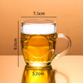 2 pezzi bicchieri di vetro addensato trasparente 260ml bicchieri con manico per tazza di birra per Bar Home Party tazza da tè tazze d'acqua bicchiere da birra alla spina piccolo