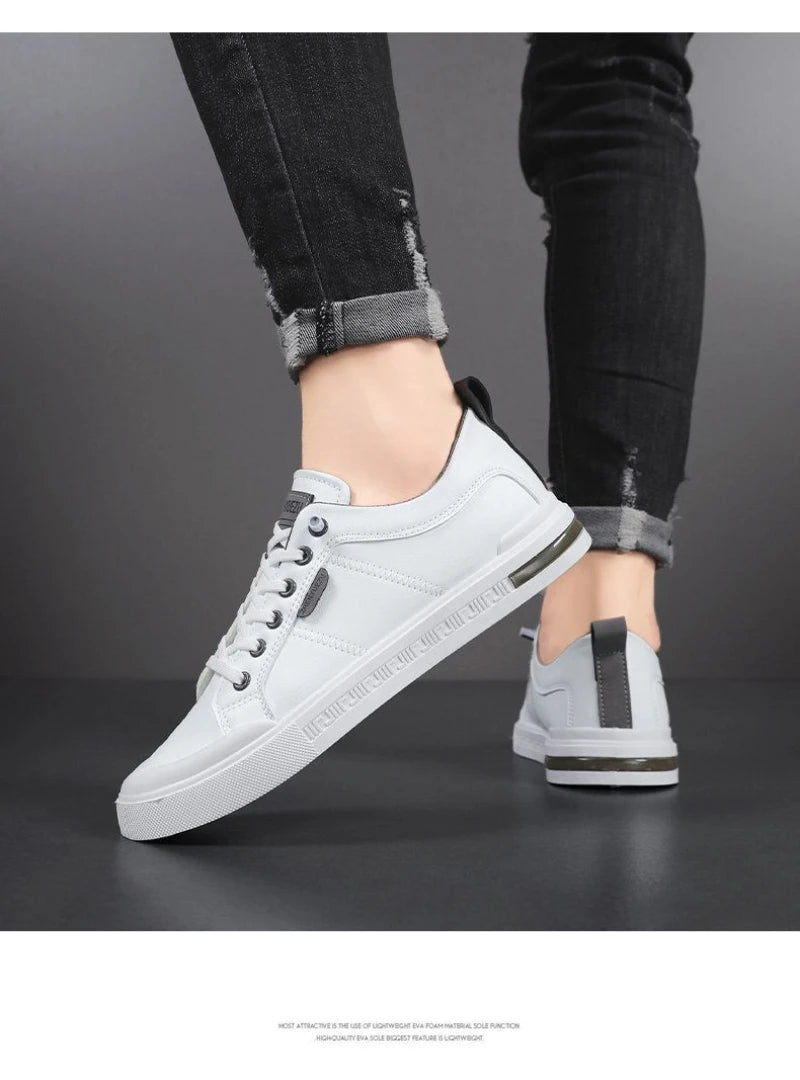 Nuove Sneakers Casual da Uomo a Profilo Basso, Stile Coreano, Versatili, Comode, Leggere, con Suola Morbida e Piattaforma per l'Uso Quotidiano
