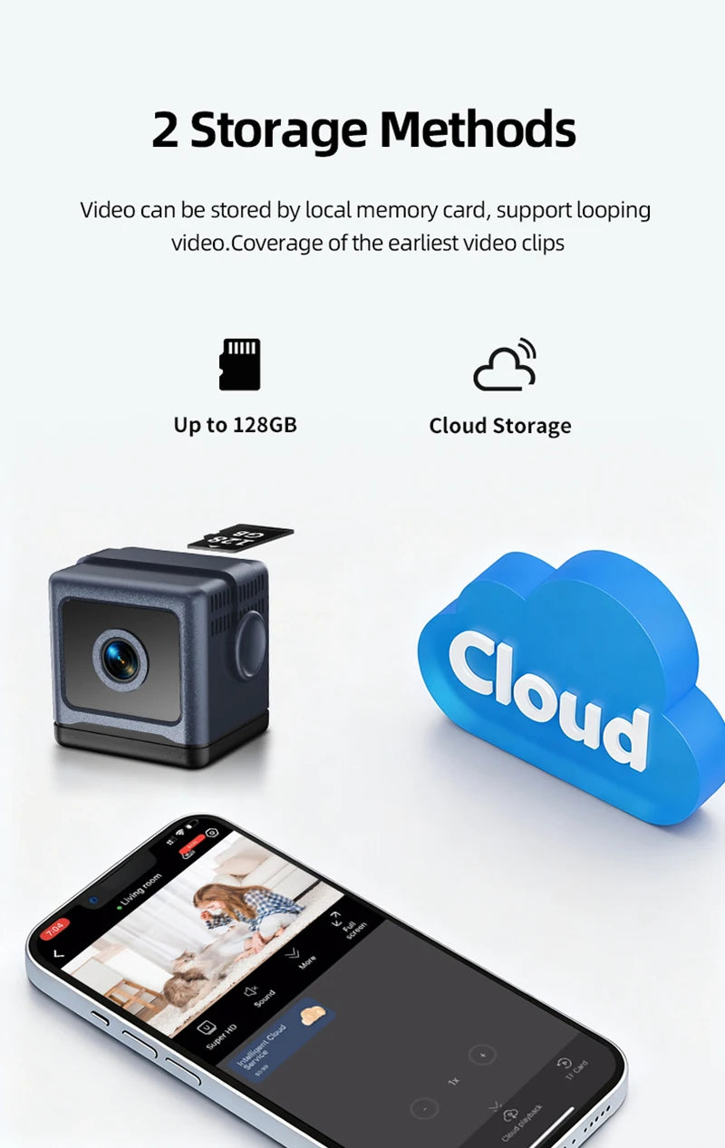 Wireless Mini WiFi Security Camera Smart Home IP Remote View Small Camcorder Built-in Battery Night Vision Invisible Cam