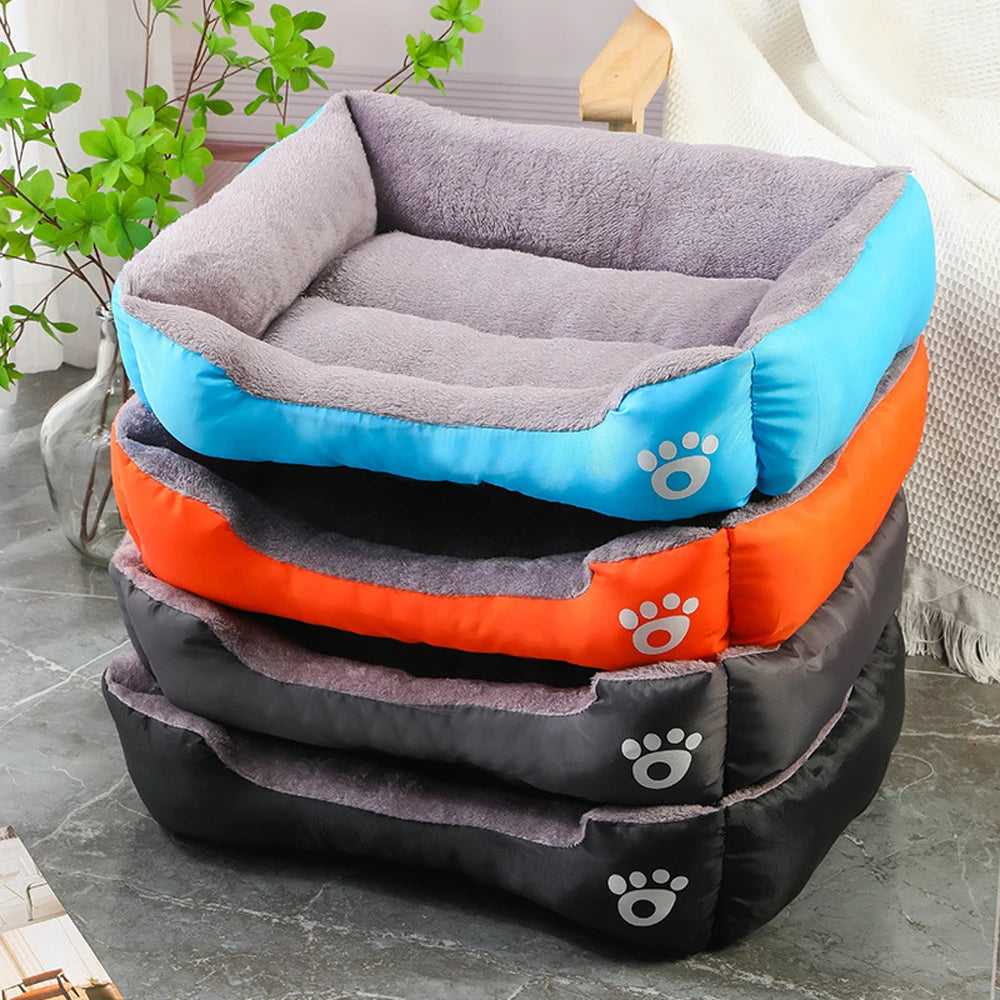 Morbido divano quadrato per cani di grandi dimensioni Cuscino elastico per casa per cani Inverno caldo Letto per cani medio Lavabile Cuccia per gatti Accessori per la casa
