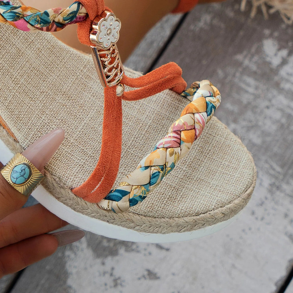 Sandali eleganti da donna Scarpe con zeppa con suola spessa Scarpe da donna Capispalla casual alla moda Sandali estivi da donna carini Taglia 12