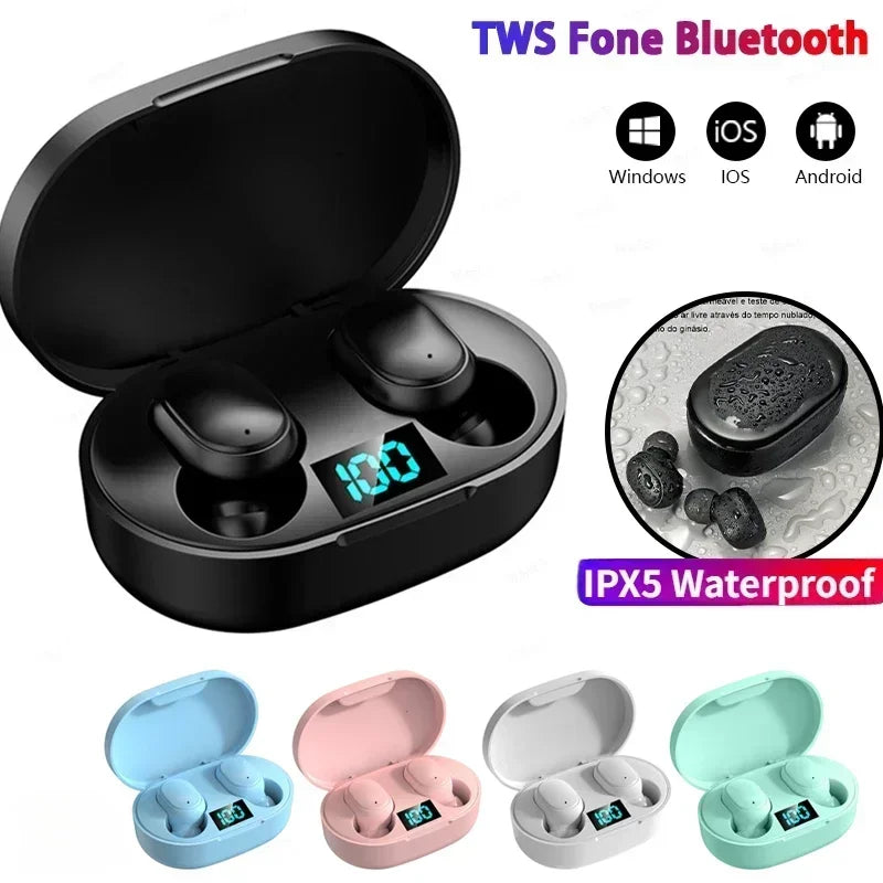 Auricolari Bluetooth wireless E6S Auricolare Bluetooth TWS Auricolari wireless Auricolari con cancellazione del rumore con cuffie con microfono