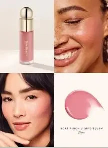 Set di blush Rare Beauty: Blush liquido effetto purè di patate, Blush in polvere che esalta il colore della pelle, con texture fine, facile da applicare e sfumare.