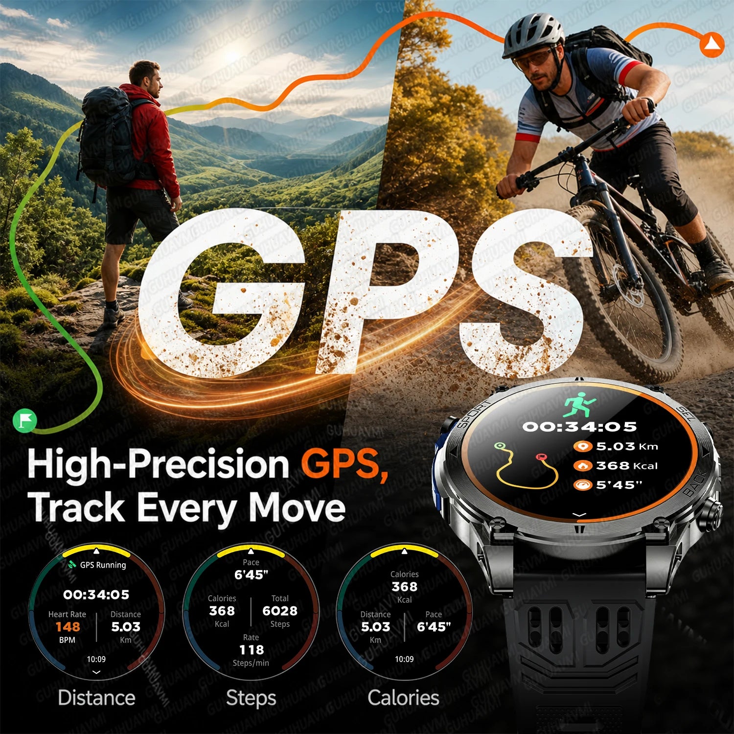 Nuovo Smartwatch Militare T-RX4 Ultra 2026 con GPS Integrato a Doppia Banda, Bussola, Altimetro, Impermeabilità 10ATM e Chiamate Bluetooth per Uomo