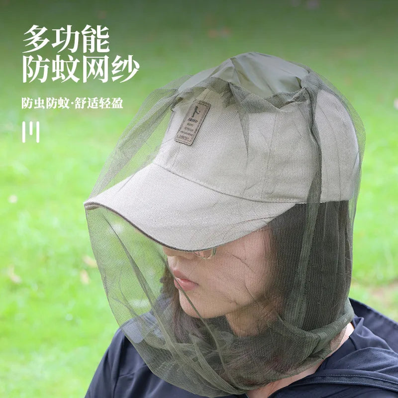 Zanzariera per protezione insetti, mosche e insetti per campeggio, escursionismo, pesca, giardinaggio uomo donna QUALSIASI CAPPELLO
