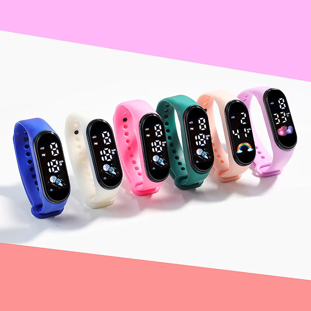 Kawaii Smart Watch per bambini Moda Outdoor Sport impermeabili Orologi per bambini Ragazzo Ragazze Orologi digitali Silicone montre enfant