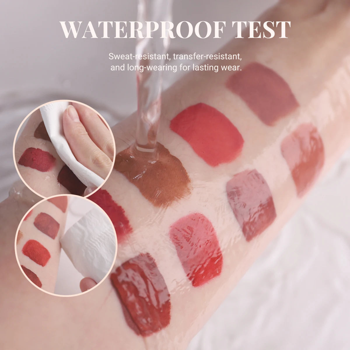 DUNUF Matte Velvet Lip Gloss, rimpolpanti 3D e impermeabili, rossetto a tubo quadrato, facile applicazione, 8 tonalità (tutto in uno)
