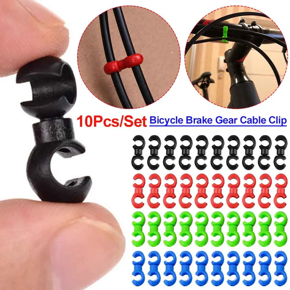 10 pz Girevole MTB Cavo Freno Pinze Bicicletta Shift Gear Cavo Fibbie Guida Linea Pinze Per Il Ciclismo Liscio Prestazioni Migliorate