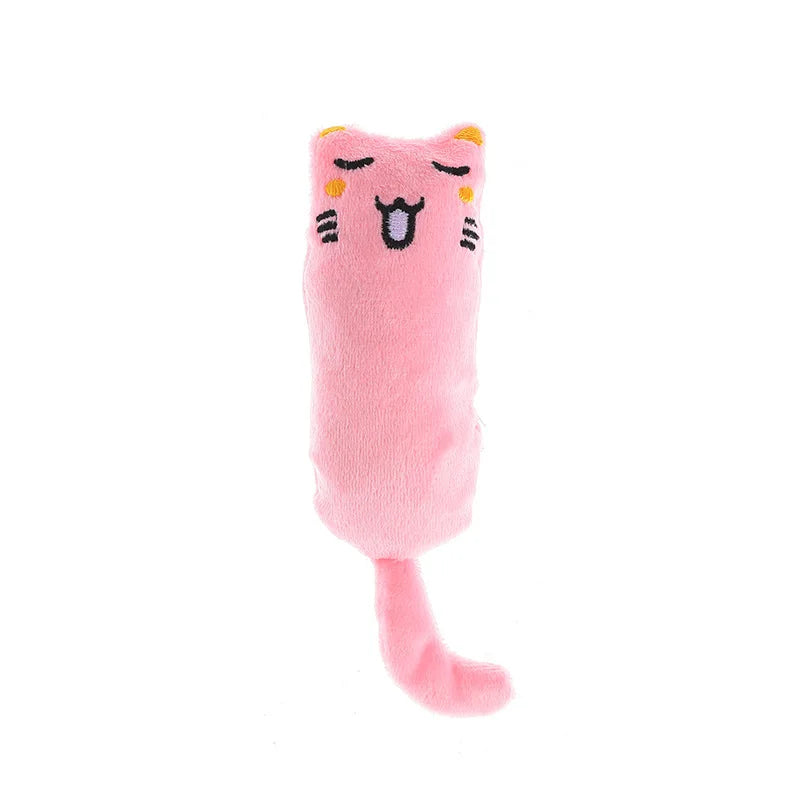 Simpatici giocattoli per gatti Divertenti giocattoli interattivi per gatti in peluche Mini digrignamento dei denti Giocattoli con erba gatta Gattino da masticare Giocattolo stridulo Accessori per animali domestici