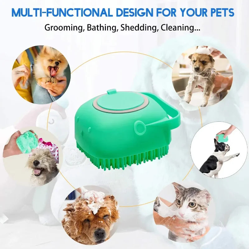 Accessori per Animali Domestici: Spazzola Massaggiante per Shampoo Cani e Gatti, Pettine Massaggiante per Cuccioli, Spazzola Morbida per la Toelettatura e il Bagno