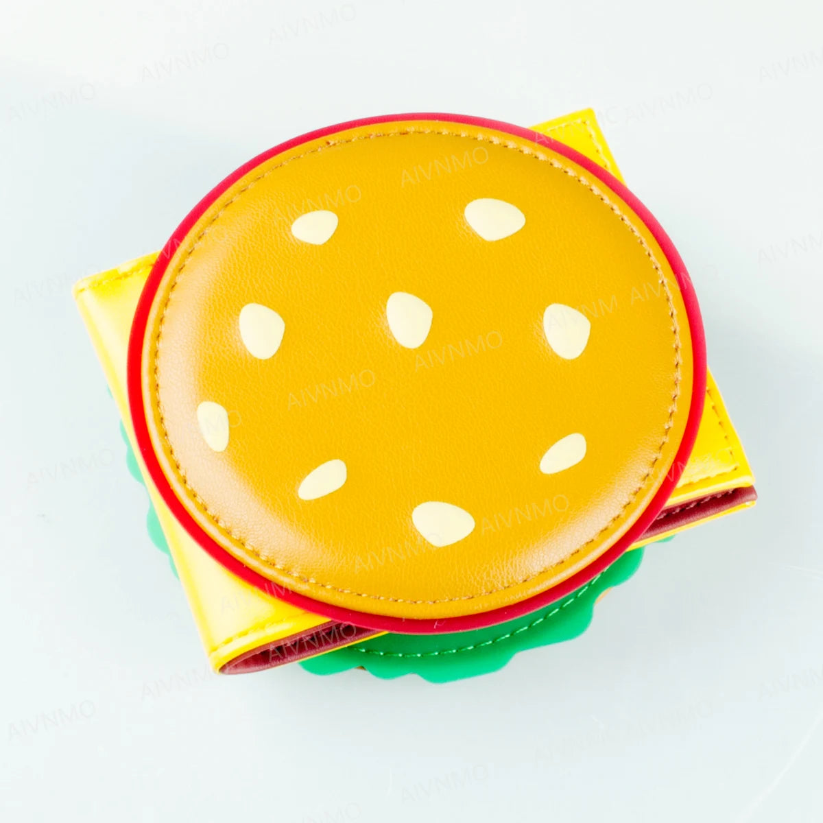 Portafoglio pieghevole per hamburger 3D di alta qualità Porta carte individuale alla moda Sedile identificativo Elegante fermasoldi compatto