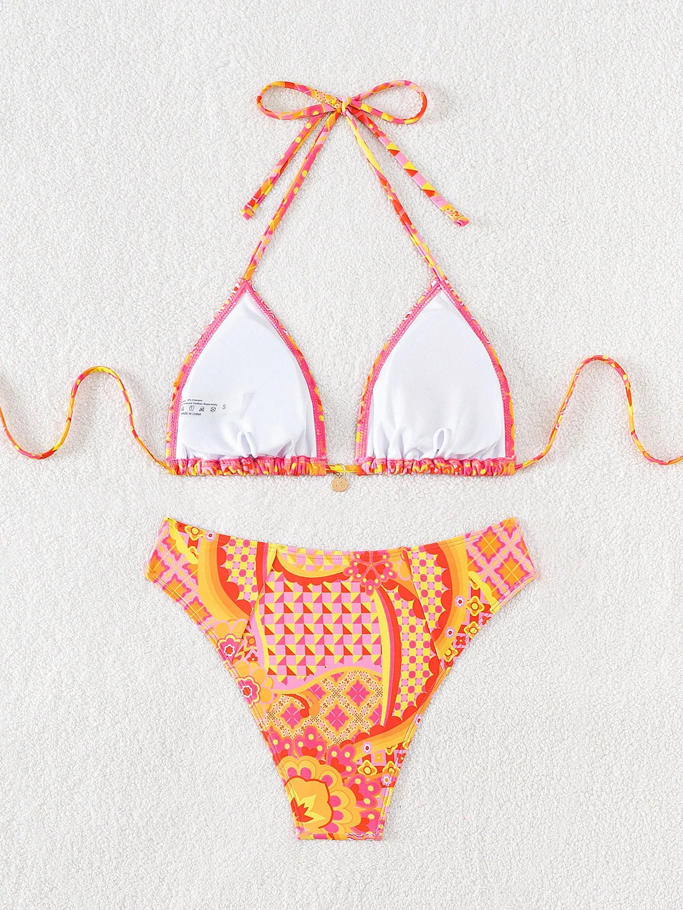 Nuovo Set Bikini Triangolo 2026 - Costume da Bagno Push-Up con Stampa Floreale e Slip Brasiliano