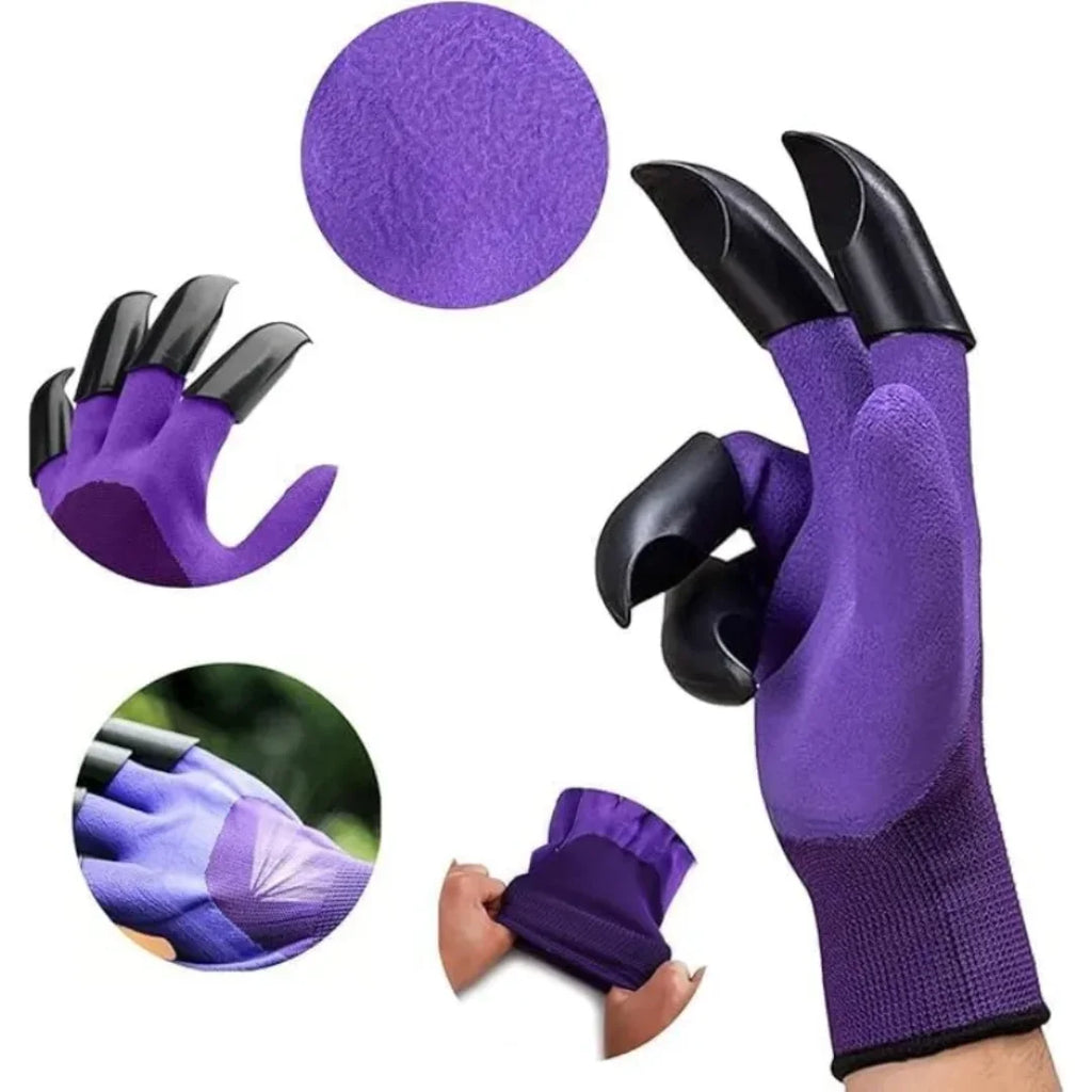 Guanti da Giardinaggio per Donne e Uomini, Guanti con Artigli per Lavori in Giardino, Facili per Piantare e Scavare, Protezione per le Mani e Facili da Usare