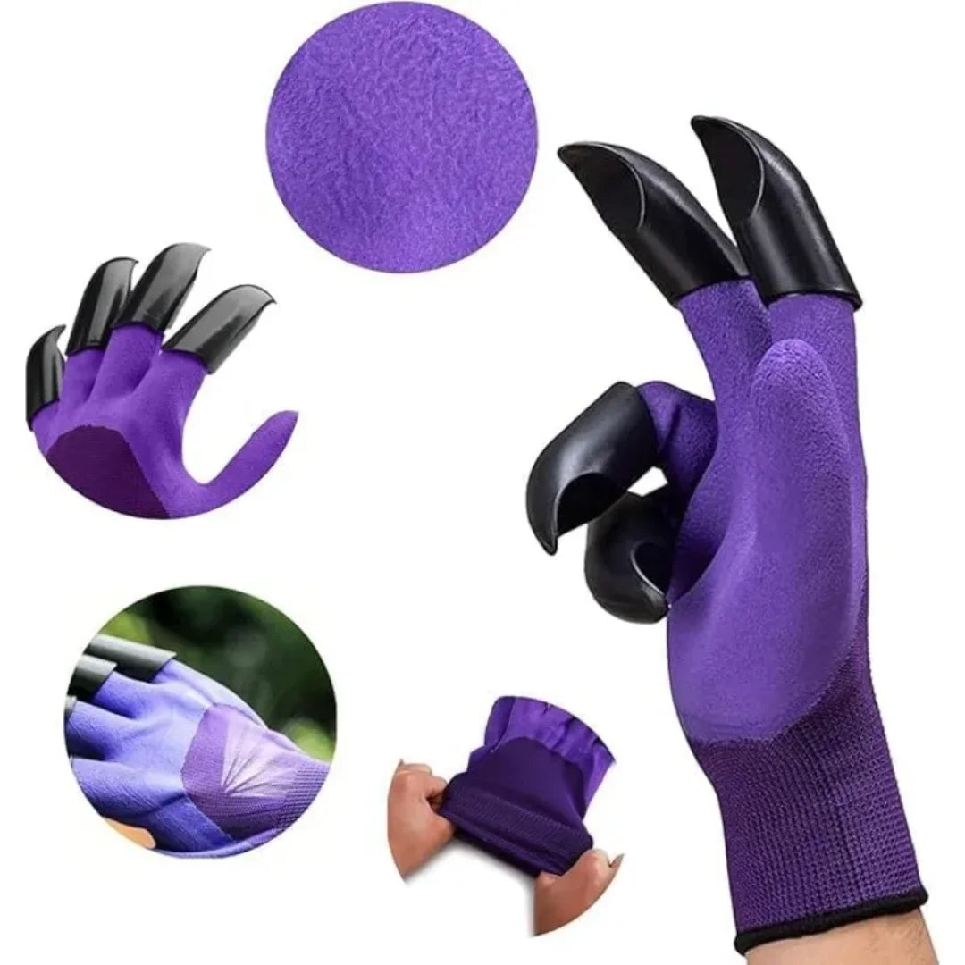 Guanti da Giardinaggio per Donne e Uomini, Guanti con Artigli per Lavori in Giardino, Facili per Piantare e Scavare, Protezione per le Mani e Facili da Usare