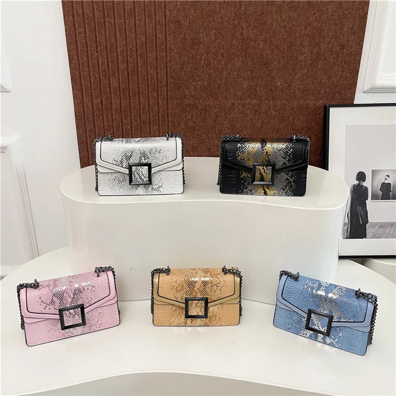 Borse di lusso Borse da donna di marca famose Designer Lady Borse a tracolla con tracolla a catena Borse a tracolla da donna in pelle pu Marca