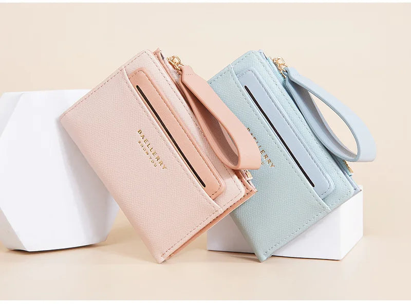 Portafoglio di Lusso Baellerry per Donne, Elegante Portamonete Sottile in Pelle PU con Scomparti Multipli per Carte