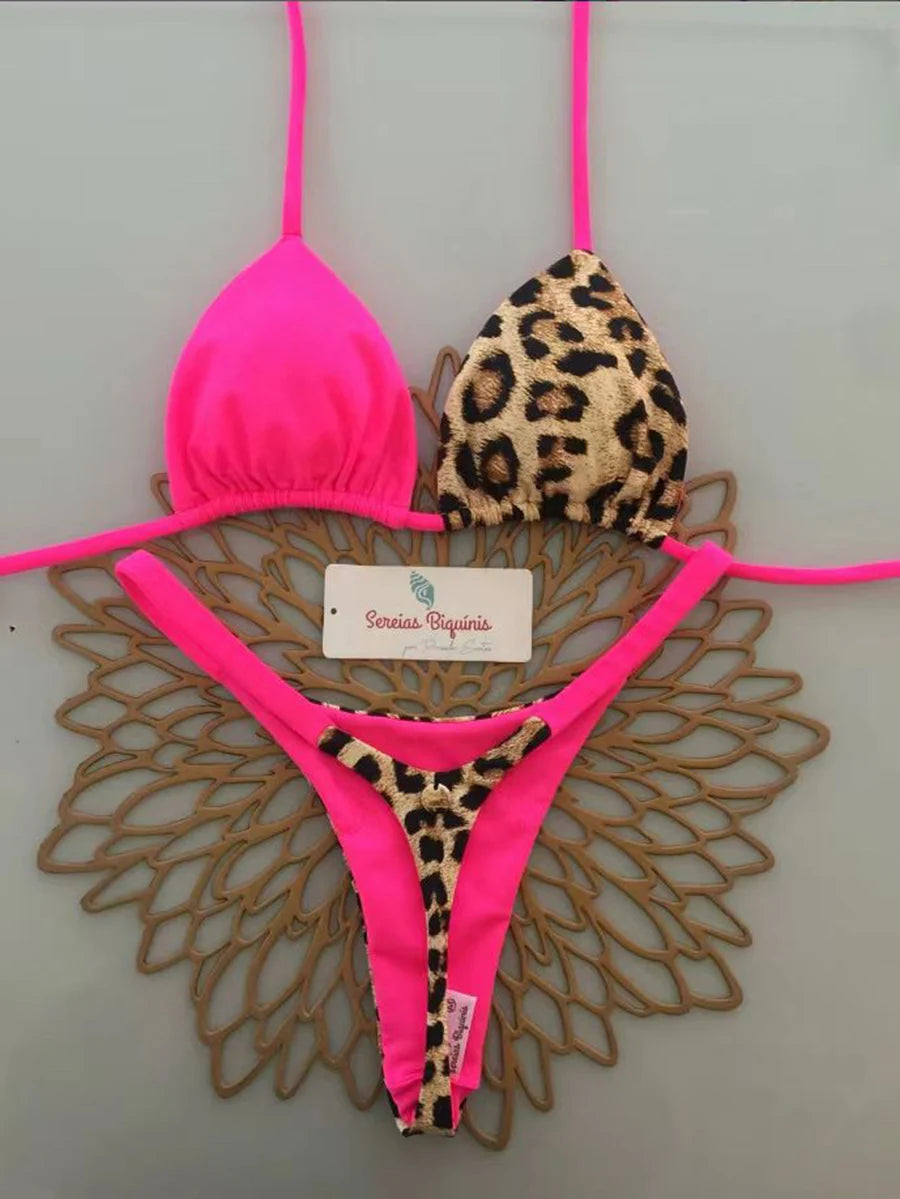 Micro Bikini 2026 Push Up Donna Costumi da Bagno Sexy Brasiliani Set Bikini Perizoma Stampa Biquini Abbigliamento Mare Estivo