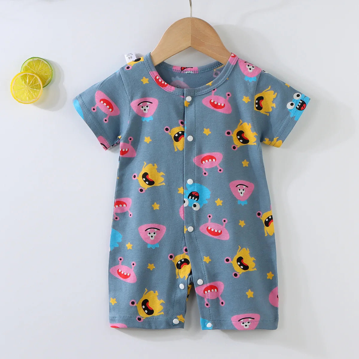 Tutine Neonato 2026 Nuove in Cotone Puro Estive per Bambini e Bambine, Pagliaccetti a Maniche Corte Sottili con Bretelle, Abbigliamento per Neonati