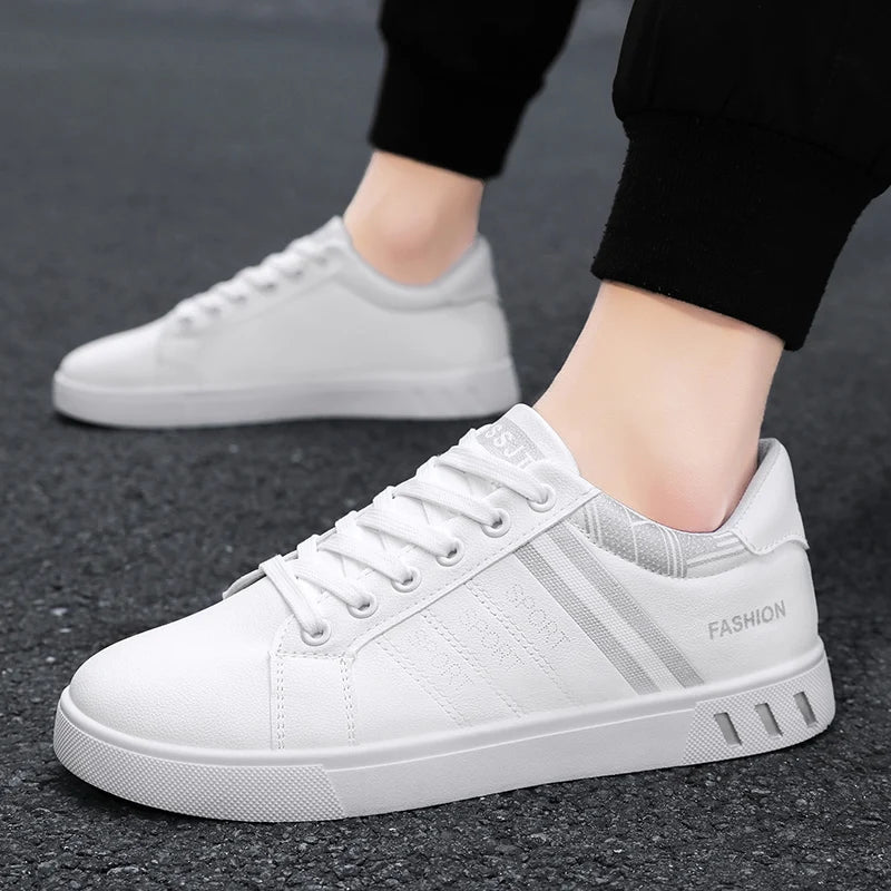 Scarpe sportive casual da uomo con punta tonda per il pendolarismo, stile semplice primaverile e autunnale, leggere, traspiranti e comode.