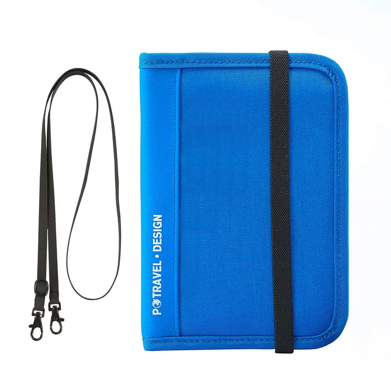 Portafoglio da viaggio RFID Porta passaporto Organizzatore di carte di credito Custodia con cerniera Organizzatore di documenti Accessori da viaggio antifurto