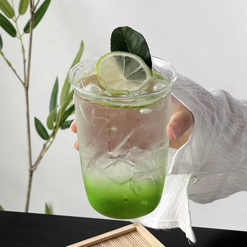 1/6 pezzi tazza di vetro giapponese tazza di vetro per caffè al latte tazza trasparente birra ins tazza di acqua potabile accessorio da cucina tazze di vetro per acqua