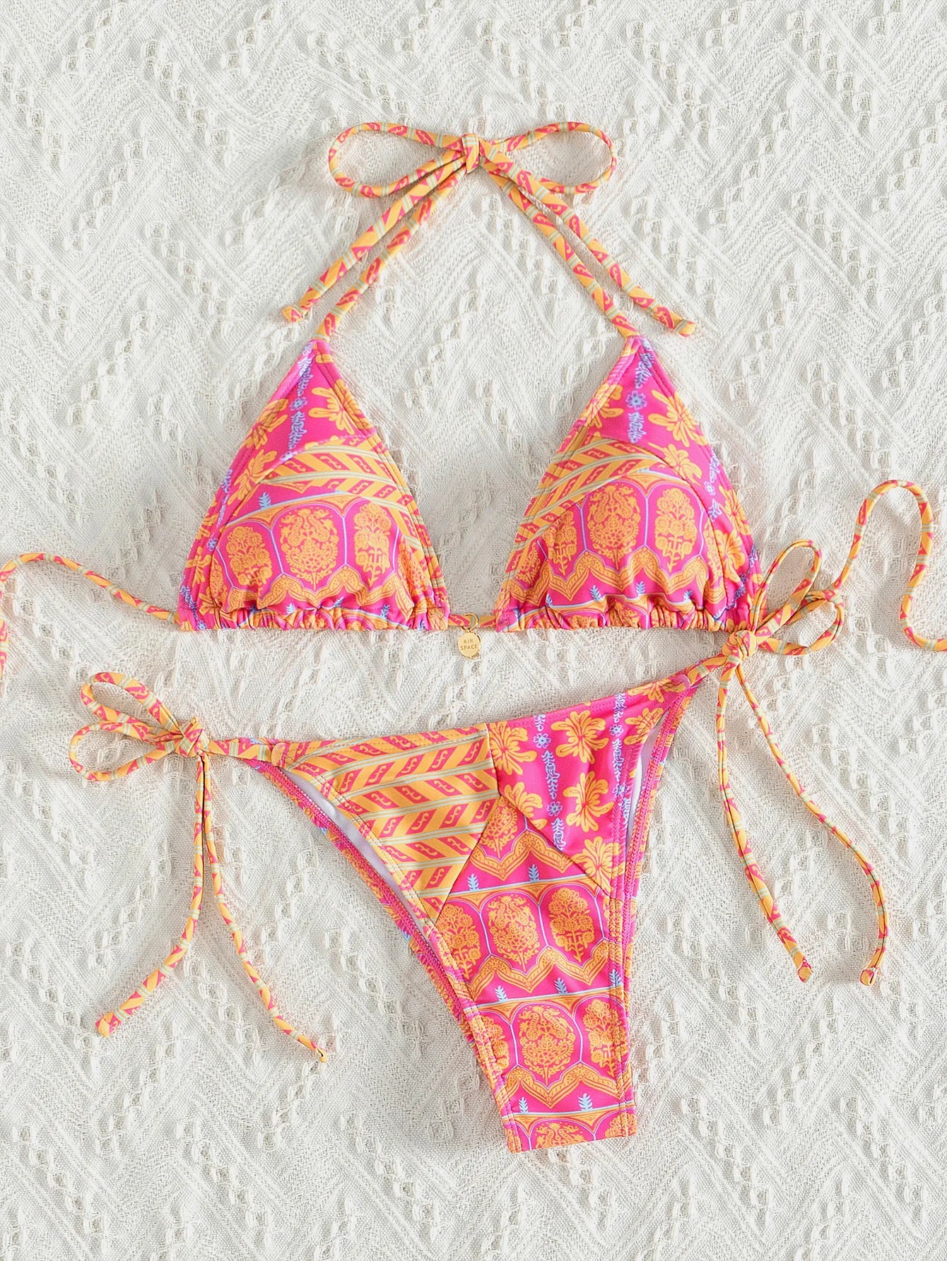 Nuovo Set Bikini Triangolo 2026 - Costume da Bagno Push-Up con Stampa Floreale e Slip Brasiliano