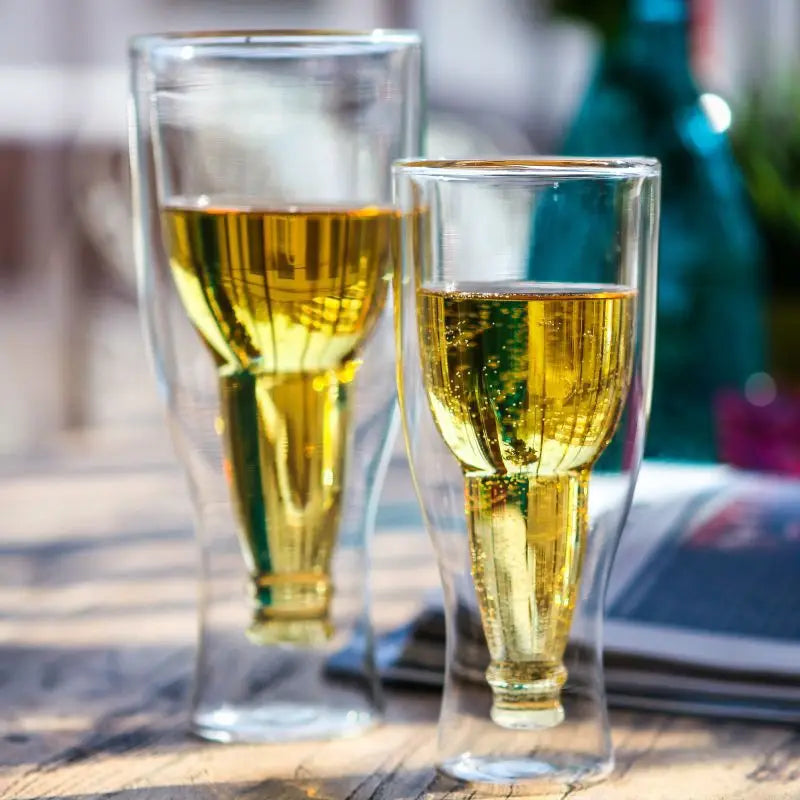Boccale da birra in vetro creativo a doppio strato Caffè Latte Tazza d'acqua Succo di bevande Tazze Bicchiere da vino Bicchieri per la casa Accessori da bar