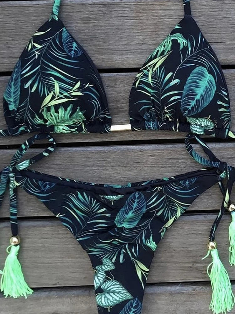 2021 Set bikini sexy 2 pezzi Hot Stamp Sport Costumi da bagno Donna Beachwear Push-Up imbottito Costume da bagno Body Bagnante squisito