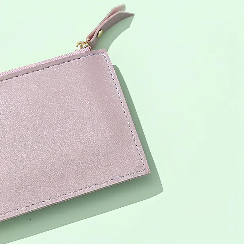 Portafogli da donna Borsa da donna in pelle PU Mini Hasp Porta carte multi-carta solida Portafogli corti Portafoglio piccolo sottile con cerniera Hasp