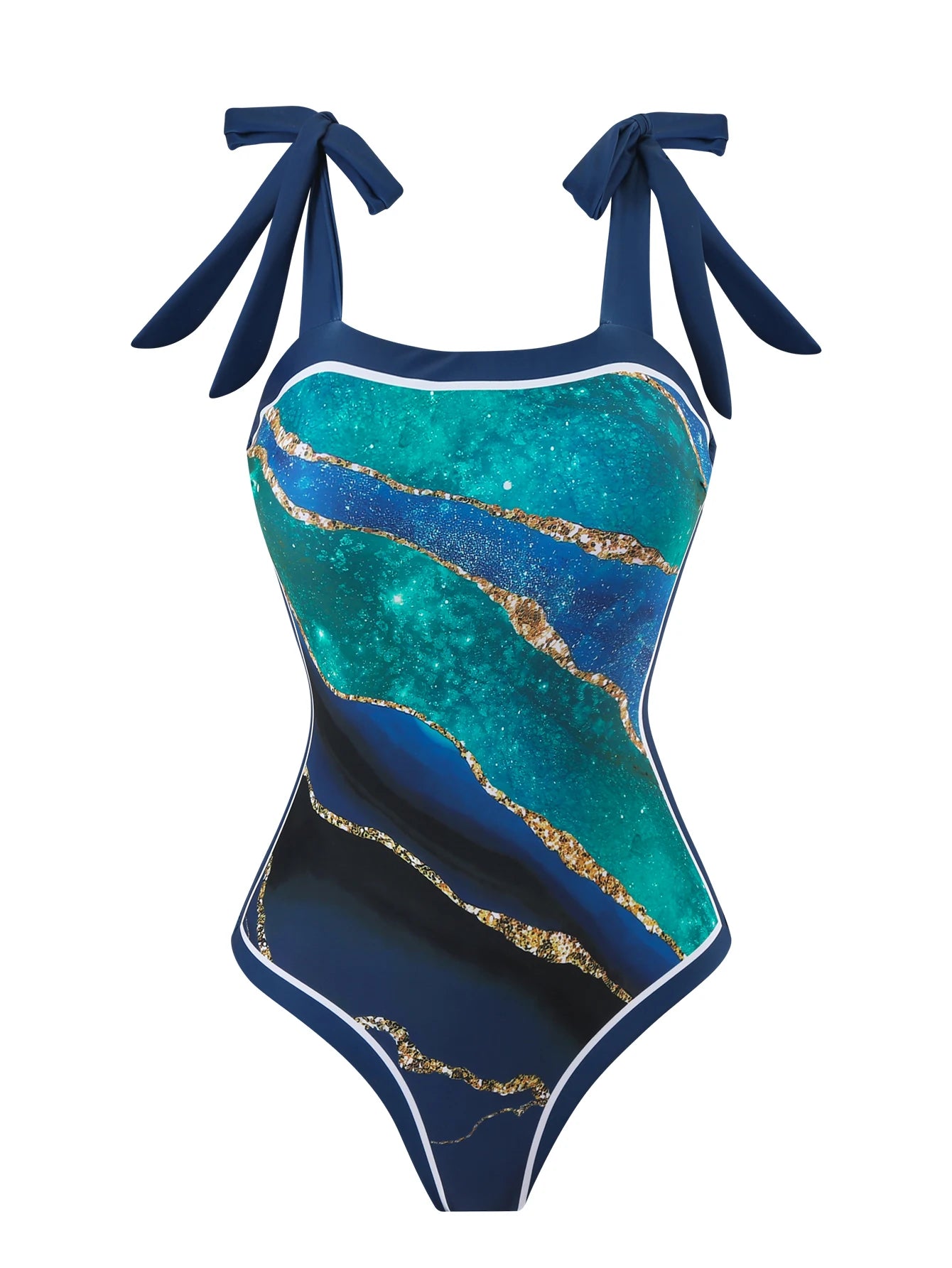 Costume da bagno bikini intero stampato digitale estivo nuovo su misura per donna Protezione solare conservatrice Gonna di garza monopezzo 2-P