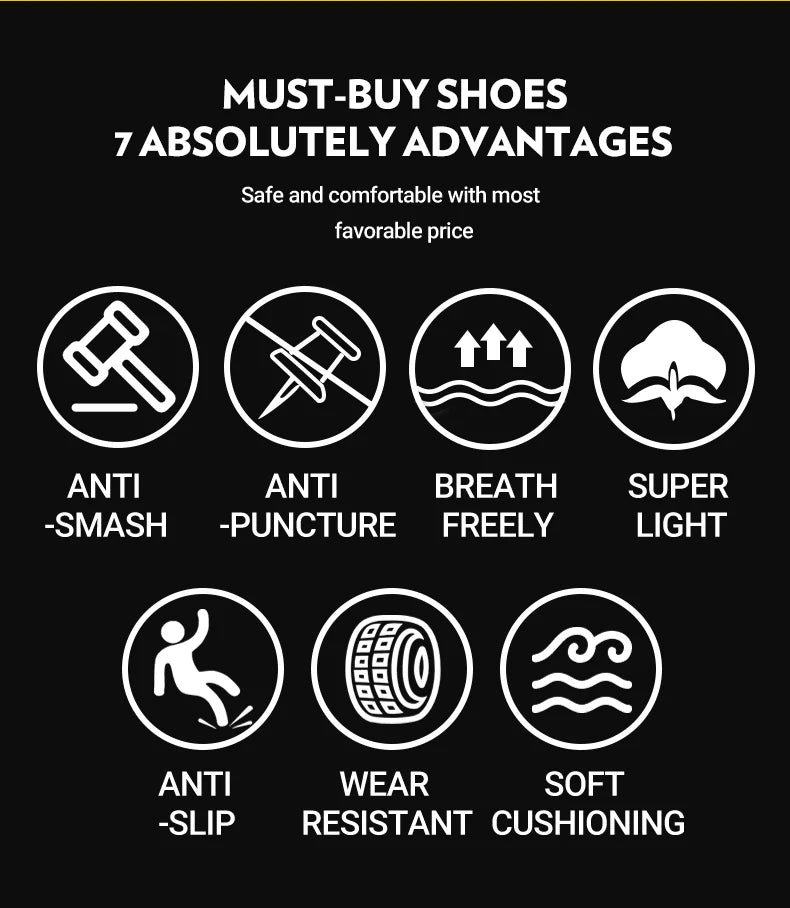 Sneakers da lavoro scarpe con punta in acciaio scarpe antinfortunistiche da uomo scarpe da lavoro antiforatura stivali moda indistruttibile calzature sicurezza