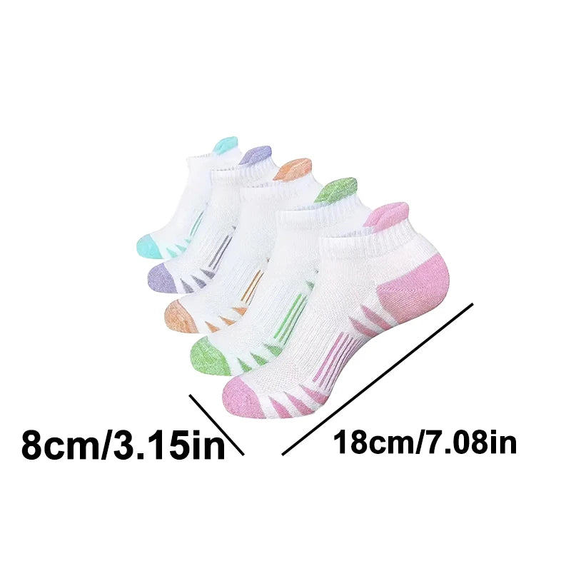 5/10 Pairs High-Quality Neutral Sports Socks Fashionable Stripes Sweat Absorbing Breathable Outdoor Couple Running Casual Socks