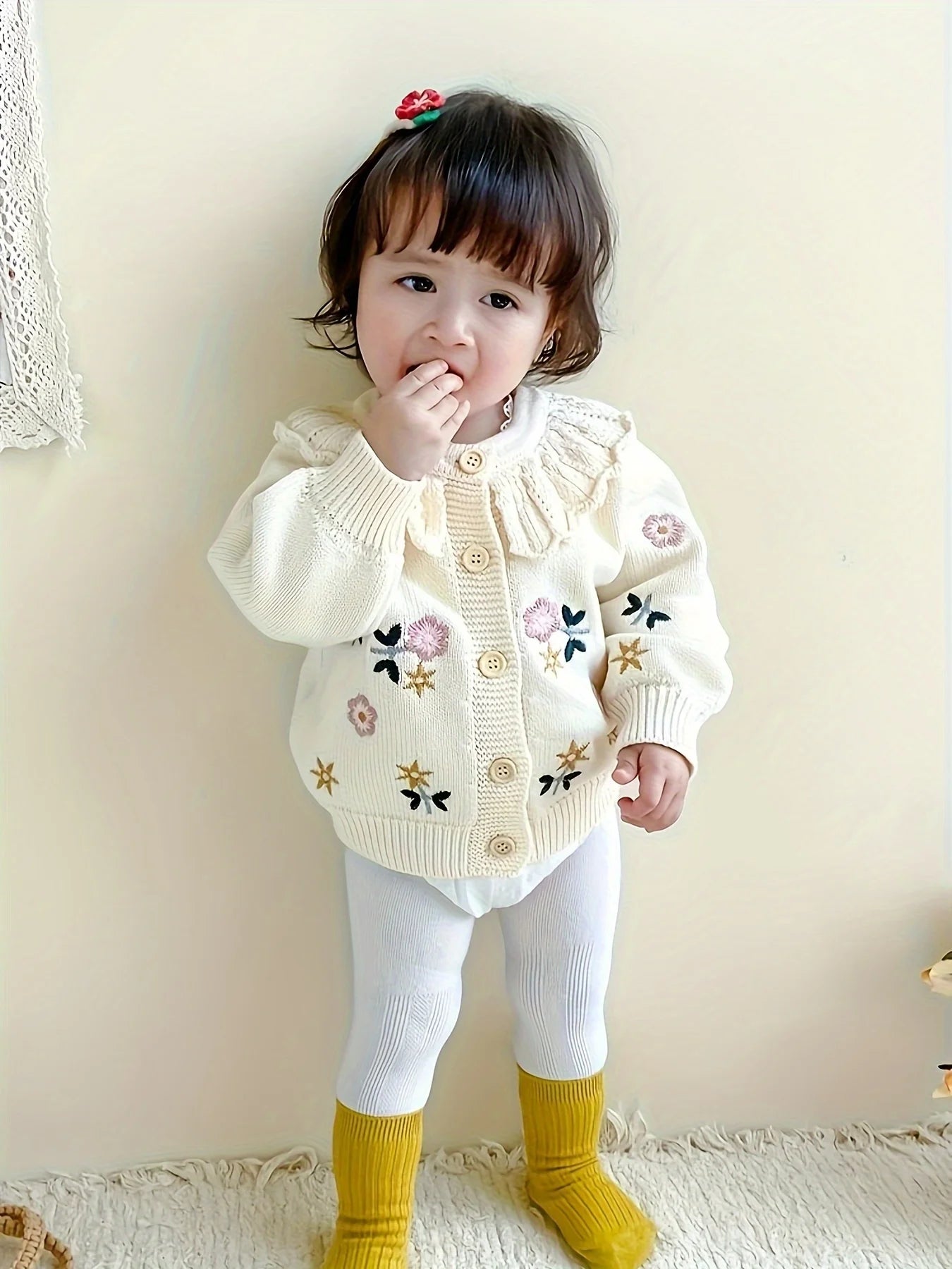 Cardigan lavorato a maglia per bambini autunno e inverno Top per bambina Maglione caldo stile bambino invernale per bambini
