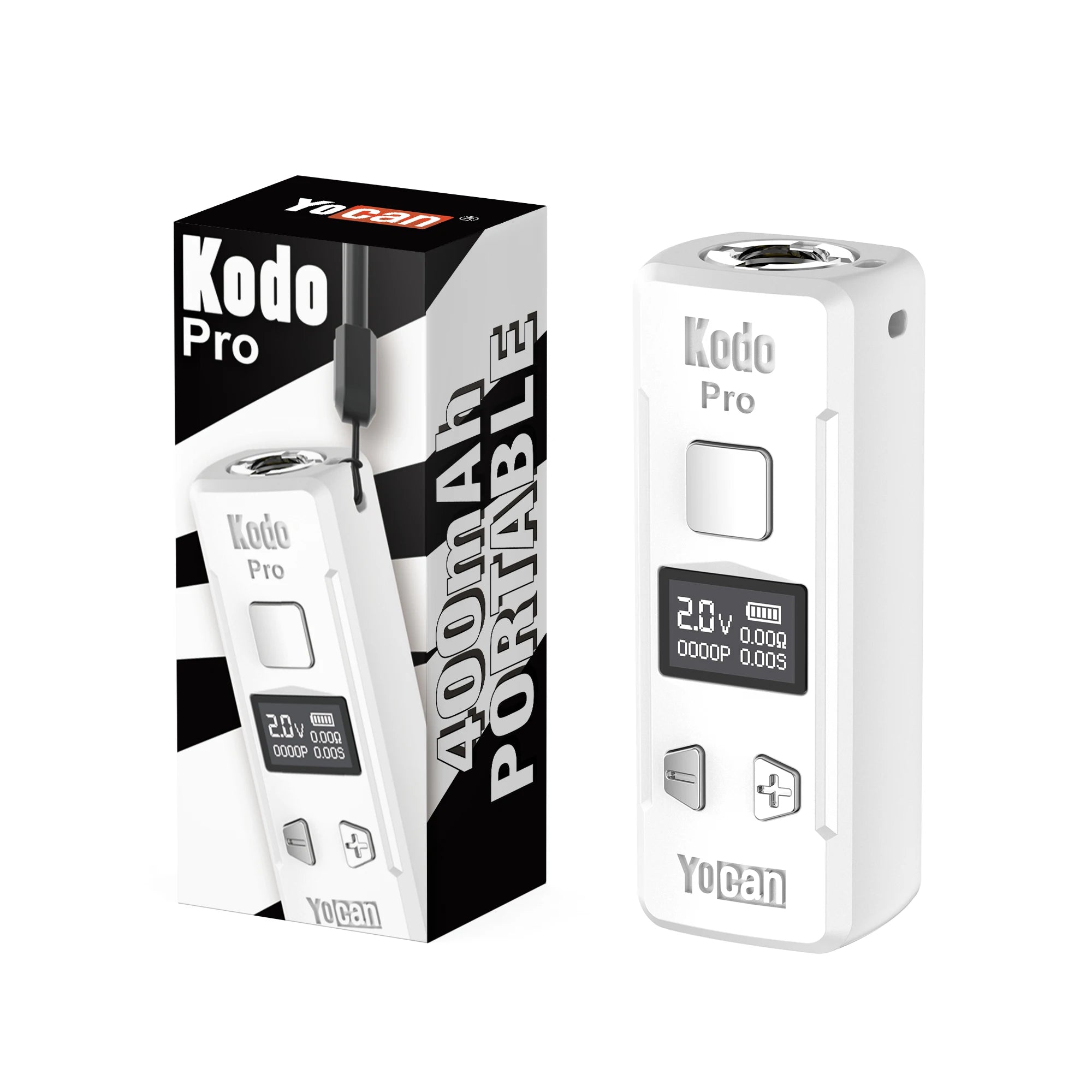 1-5pcs Originale Yocan Kodo Pro Batteria Vape Pen 400mAh 510 Filo 10s Preriscaldare Schermo OLED Sigaretta Elettronica Per 510 Cartuccia