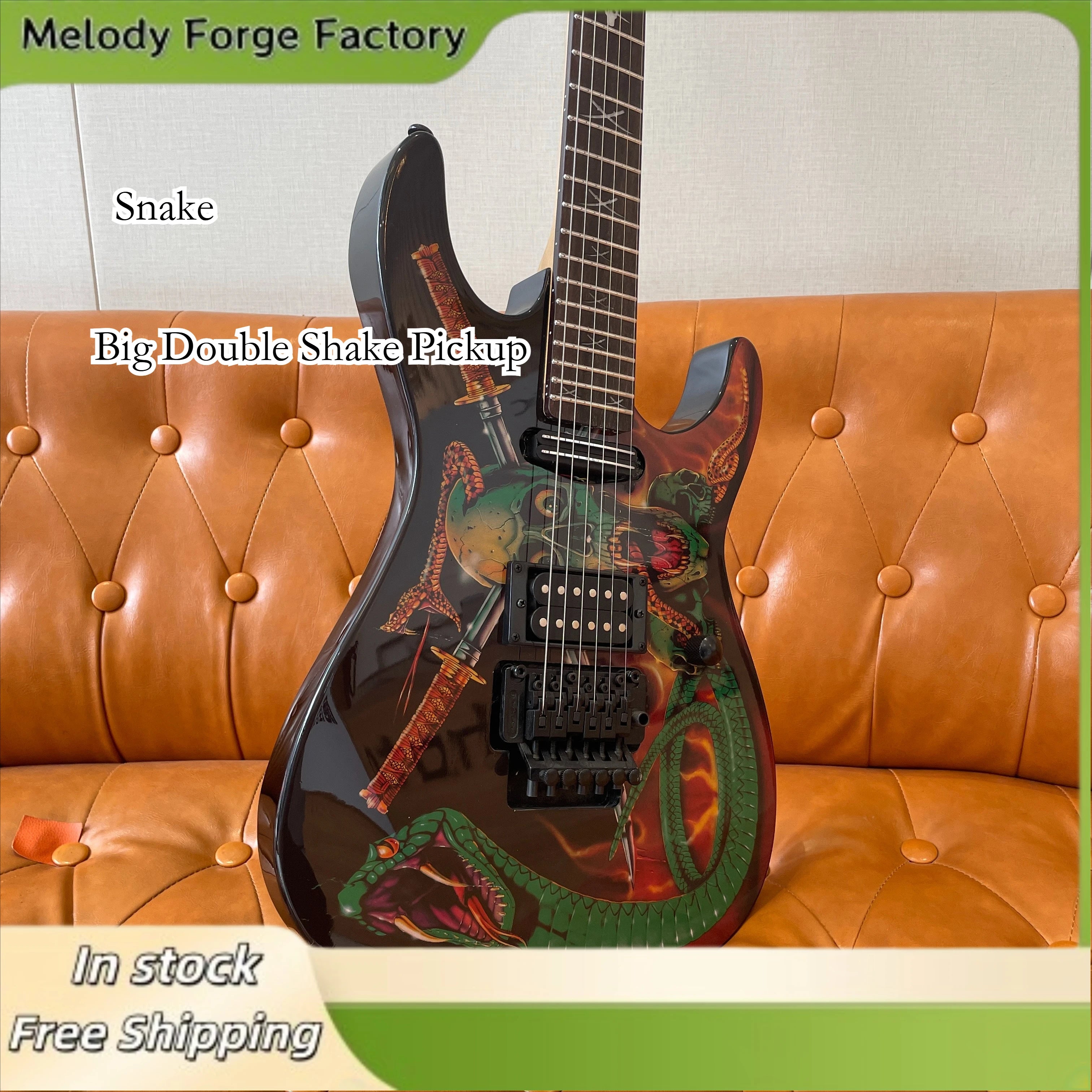 Chitarra Elettrica Green Snake ES con Doppio Pickup Shake, Nuova Offerta Speciale