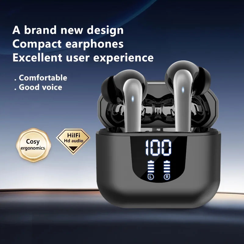 Traduzione istantanea in 144 lingue 2025 nuovi auricolari Bluetooth transfrontalieri con vero display digitale wireless,