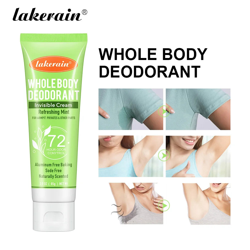 Whole Body Deodorant Deeply Improve Odor Refreshing Non-sticky Mild Formula Multiple Fragrances Creamy Texture Pre-Deodorant