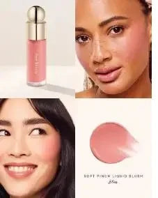 Set di blush Rare Beauty: Blush liquido effetto purè di patate, Blush in polvere che esalta il colore della pelle, con texture fine, facile da applicare e sfumare.
