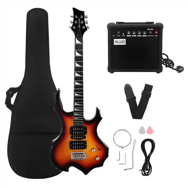 HK.LADE R-260 Chitarra elettrica a 6 corde 24 tasti Chitarra elettrica con corpo in acero Guitarra con borsa Amp Parti e accessori per chitarra