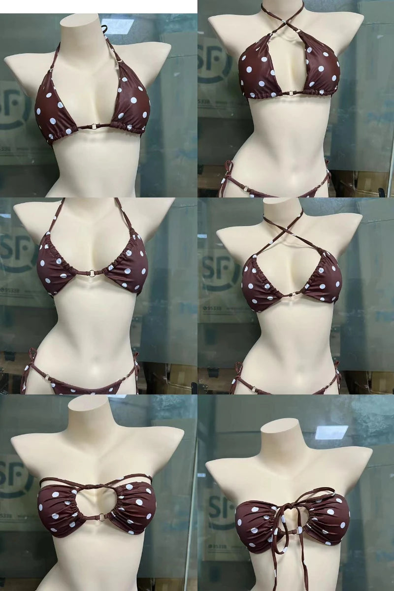 Estate sexy solido micro bikini set donna cravatta laterale perizoma perizoma costume da bagno fasciatura femminile costume da bagno brasiliano costumi da bagno biquini