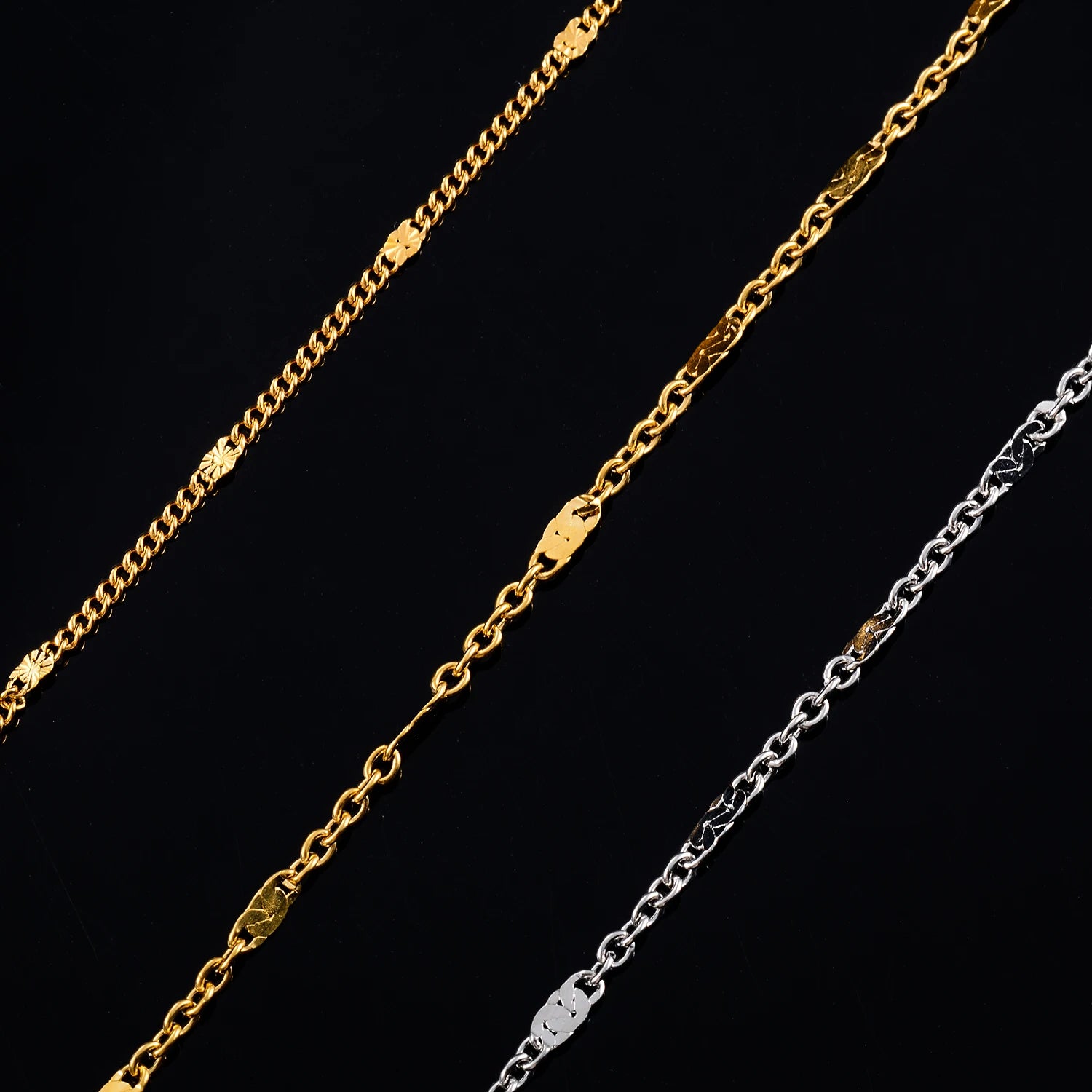 Collana sottile con catena a maglie minuscole in acciaio inossidabile da 1,8 mm di larghezza per donna uomo regalo di gioielli girocollo hip-hop creativo color argento/oro