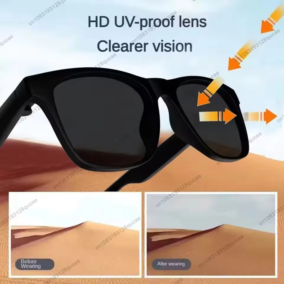 Nuovi Occhiali Smart 2026 per Uomo e Donna, Occhiali Bluetooth con Controllo Vocale, Chiamate, Musica, Protezione UV400, Occhiali da Sole Polarizzati con Cuffie Integrate
