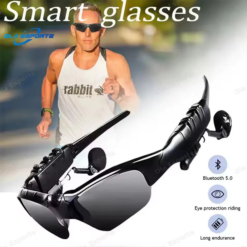 Sport Stereo Wireless Bluetooth Occhiali intelligenti Chiama Ciclismo 5.0 Auricolare Telefono Occhiali da sole da guida polarizzati Occhiali da equitazione