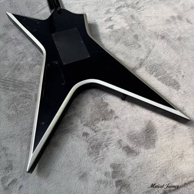 Per Chitarra Elettrica con Forcella Grigio Argento |   Chitarra Professionale per Performance Heavy Metal