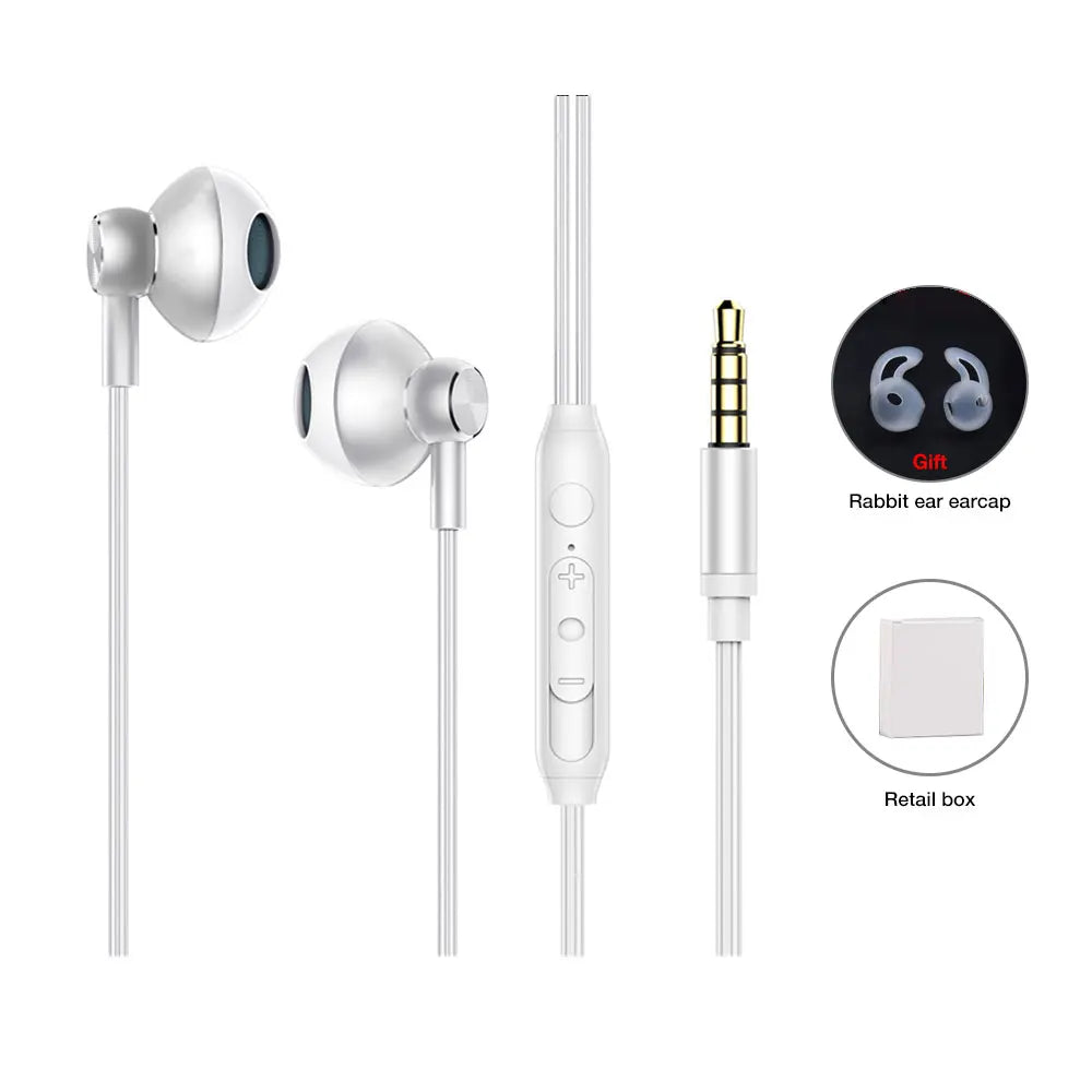 Cuffie cablate EARDECO con microfono auricolari originali HiFi Bass Stereo Music Sport cancellazione del rumore per telefono tipo C 3.5MM