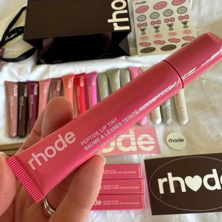 RHOD Limited Edition Peptide Lip Tint Tinted Lip Gloss Layer Nourishing Hydrates Makeup Nourishing Moisturizing Lipstick Glaze